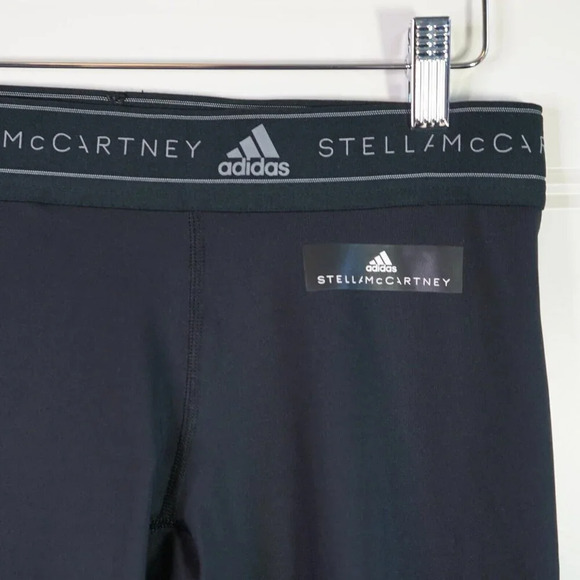 Adidas Stella‎ Mccartney Black Crop Leggings Size Small - Picture 2 of 7